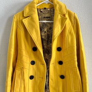 Small yellow guess pea coat